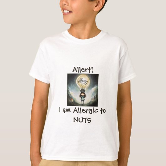 allergie voor noten gepersonaliseerde T-shirt alle (Voorkant)