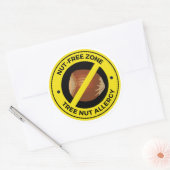 Allergie voor noten - Notenvrije zone Ronde Sticker (Envelop)