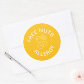 Allergie voor noten ronde sticker (Envelop)