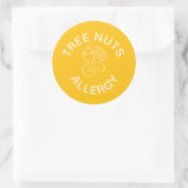 Allergie voor noten ronde sticker (Tas)