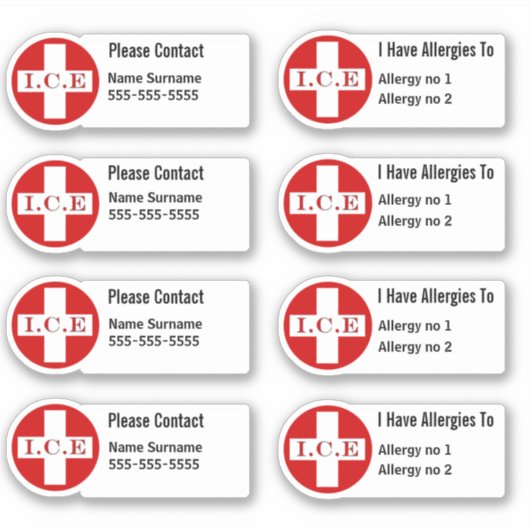 Allergie waarschuwing medische aandoening kinder s sticker (Voorkant)