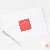 Allergie Waarschuwing Pinda Boomnoot Minimaal Mini Vierkante Sticker (Envelop)