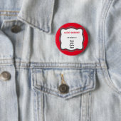 Allergie Waarschuwings Speld Badge Ronde Button 5,7 Cm (In situ)