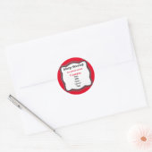 Allergie Waarschuwingsetiket Ronde Sticker (Envelop)