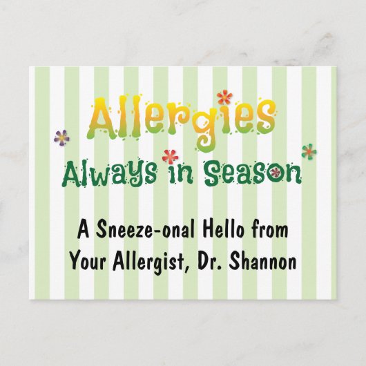 Allergieën - Altijd in seizoen Briefkaart (Voorkant)