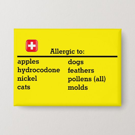 Allergieën Button (Voorkant)