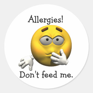 Allergieën! Geef me geen voer. Ronde Sticker