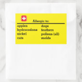 Allergieën Rechthoekige Sticker (Tas)