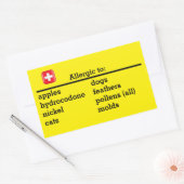 Allergieën Rechthoekige Sticker (Envelop)
