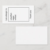 Allergiekaart Visitekaartje (Voorkant / Achterkant)