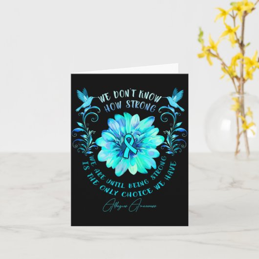 Allergies Awareness Flower We Dont Know How Stron  Kaart (Gele Bloem)