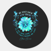 Allergies Awareness Flower We Dont Know How Stron  Ronde Sticker (Voorkant)
