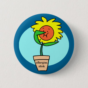 allergiestink, nieesbloem ronde button 5,7 cm