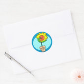 allergiestink, nieesbloem ronde sticker (Envelop)