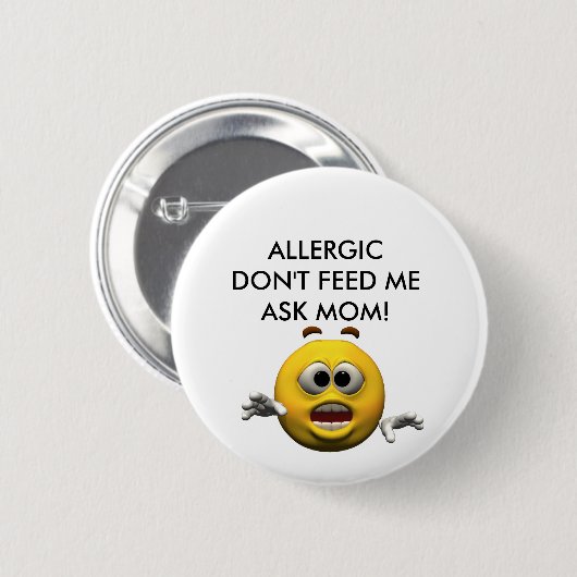 Allergisch! Ronde Button 5,7 Cm (Voorkant /achterkant)