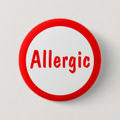 Allergisch Ronde Button 5,7 Cm (Voorkant)