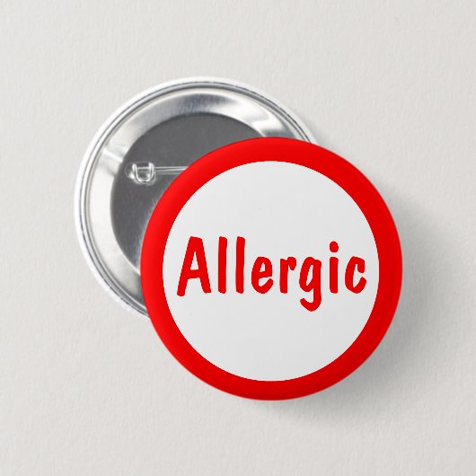 Allergisch Ronde Button 5,7 Cm (Voorkant /achterkant)