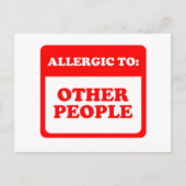 Allergisch voor andere mensen briefkaart (Voorkant)
