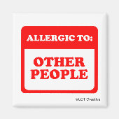 Allergisch voor andere mensen magneet (Voorkant)