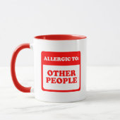 Allergisch voor andere mensen mok (Links)