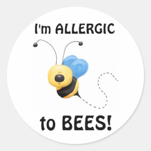 Allergisch voor bijen met 20 stickers