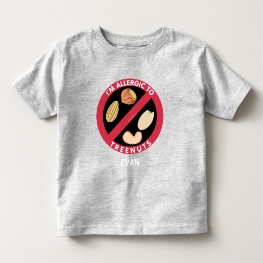 Allergisch voor boomnoten Kinder allergie geperson Kinder Shirts (Voorkant)