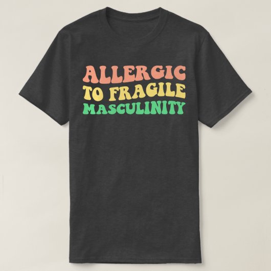 Allergisch voor breekbare mannelijkheid V T-shirt (Design voorkant)
