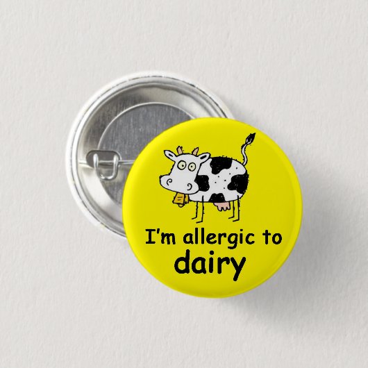 Allergisch voor Dairy Ronde Button 3,2 Cm (Voorkant /achterkant)