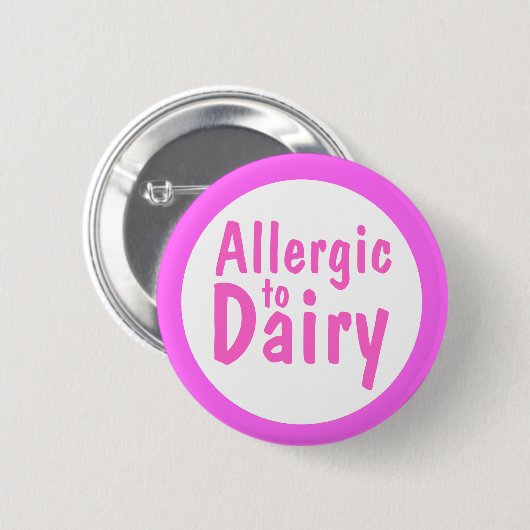 Allergisch voor Dairy Ronde Button 5,7 Cm (Voorkant /achterkant)