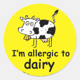 Allergisch voor Dairy Ronde Sticker