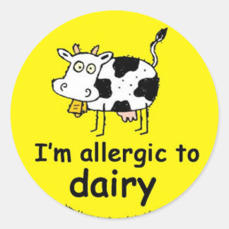 Allergisch voor Dairy Ronde Sticker