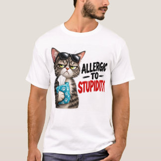 Allergisch voor domheid Kat T-shirt