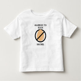 Allergisch voor eieren Gepersonaliseerde Kinderen  Kinder Shirts