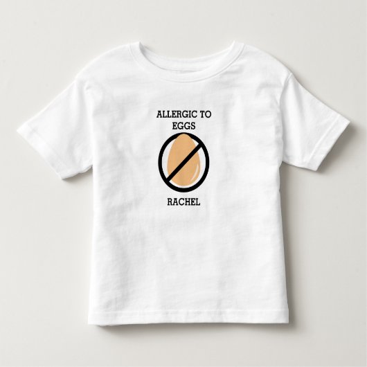 Allergisch voor eieren Gepersonaliseerde Kinderen  Kinder Shirts (Voorkant)