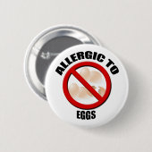 Allergisch voor eieren Medical Alert Warning Std B Ronde Button 5,7 Cm (Voorkant /achterkant)