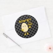 Allergisch voor eieren ronde sticker (Envelop)