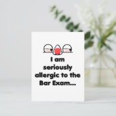 Allergisch voor het Bar-examen Briefkaart (Staand voorkant)