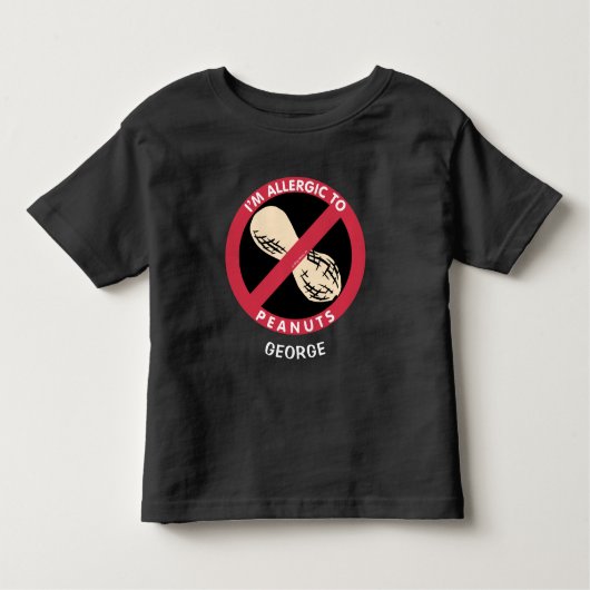 Allergisch voor Kinder pinda's Gepersonaliseerde a Kinder Shirts (Voorkant)