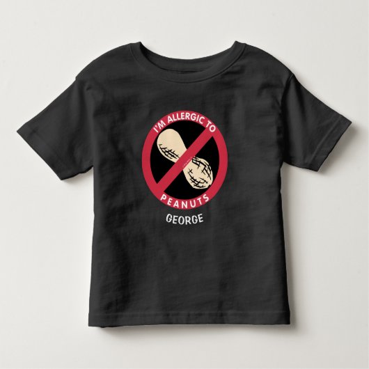 Allergisch voor Kinder pinda's Gepersonaliseerde a Shirts (Voorkant)