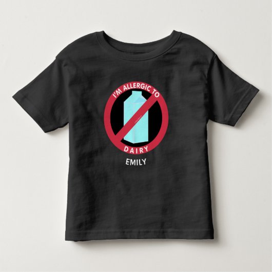 Allergisch voor maaltijd Kinder allergie Gepersona Shirts (Voorkant)