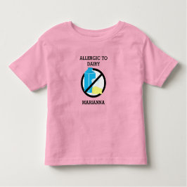 Allergisch voor Melk Gepersonaliseerd Kind Geen Me Kinder Shirts