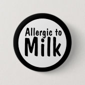 Allergisch voor melk ronde button 5,7 cm (Voorkant)