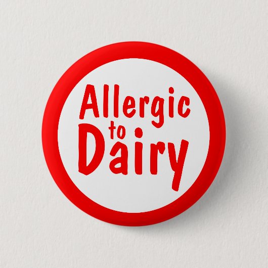 Allergisch voor melk ronde button 5,7 cm (Voorkant)