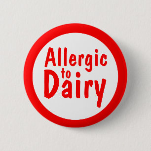 Allergisch voor melk ronde button 5,7 cm