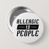 Allergisch voor mensen ronde button 7,6 cm (Voorkant /achterkant)