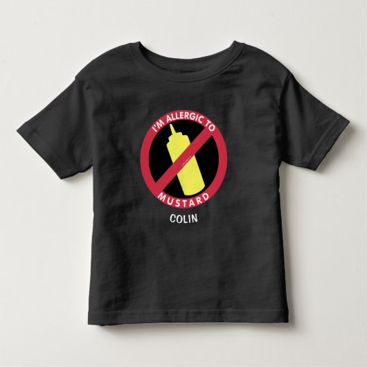 Allergisch voor mosterd Kinder allergie gepersonal Kinder Shirts (Voorkant)