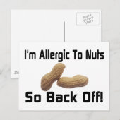 Allergisch voor noten briefkaart (Voorkant / Achterkant)