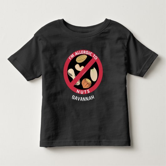Allergisch voor noten Kinder allergie gepersonalis Kinder Shirts (Voorkant)