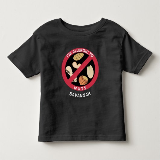 Allergisch voor noten Kinder allergie gepersonalis Shirts (Voorkant)