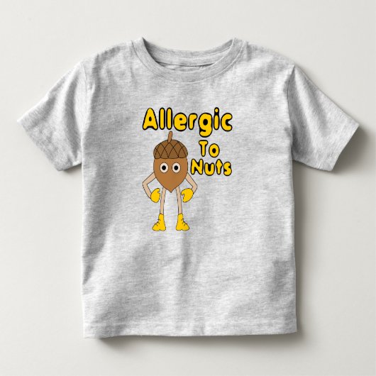 Allergisch voor noten kinder shirts (Voorkant)